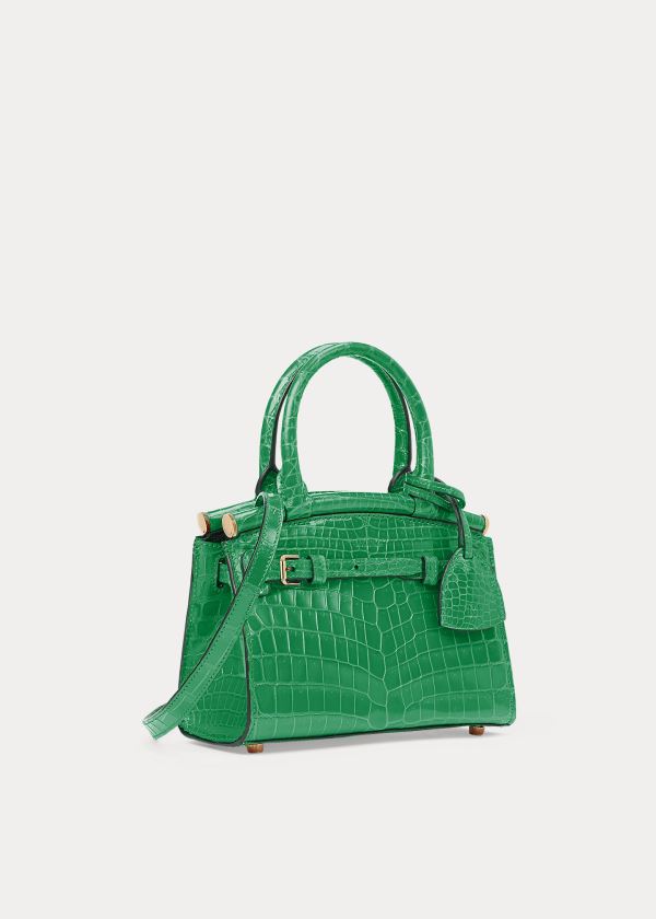 Ralph Lauren Alligator Mini RL50 Handbag Zelene | dKfptKXP