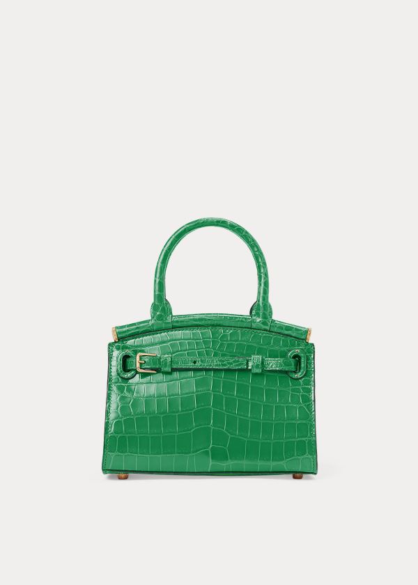 Ralph Lauren Alligator Mini RL50 Handbag Zelene | dKfptKXP