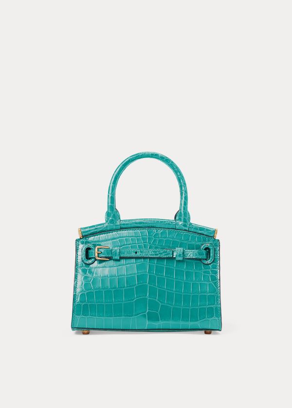 Ralph Lauren Alligator Mini RL50 Handbag Tyrkysové | lM34jmYQ