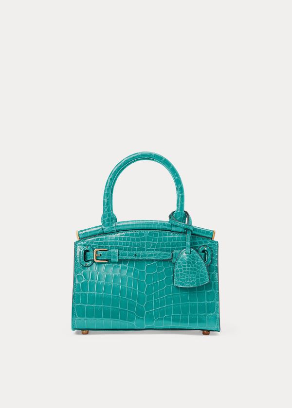 Ralph Lauren Alligator Mini RL50 Handbag Tyrkysové | lM34jmYQ