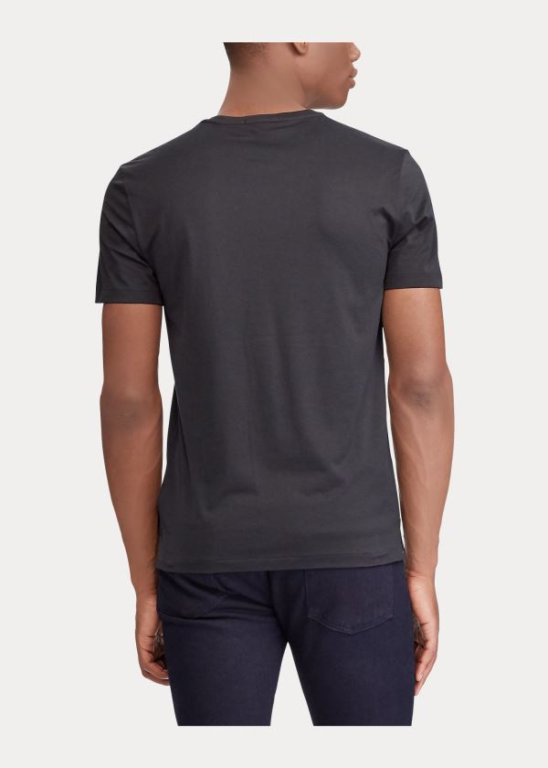 Ralph Lauren Bavlněné Lisle T-Shirt Černé | Mn3xBMbi