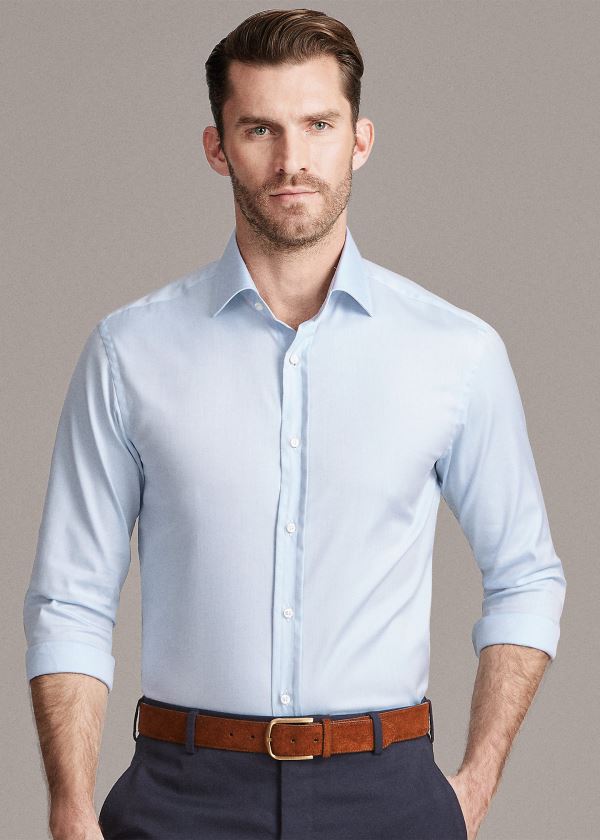 Ralph Lauren Bavlněné Oxford Šaty Shirt Světle Blankyt | M6NkyIgu