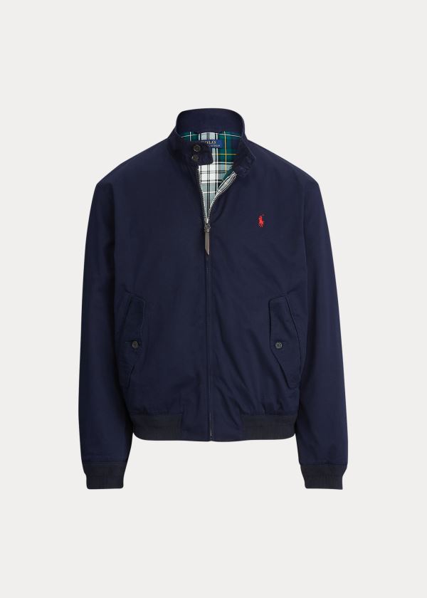 Ralph Lauren Bavlněné Twill Jacket Tmavě Blankyt | 6JAs1luH