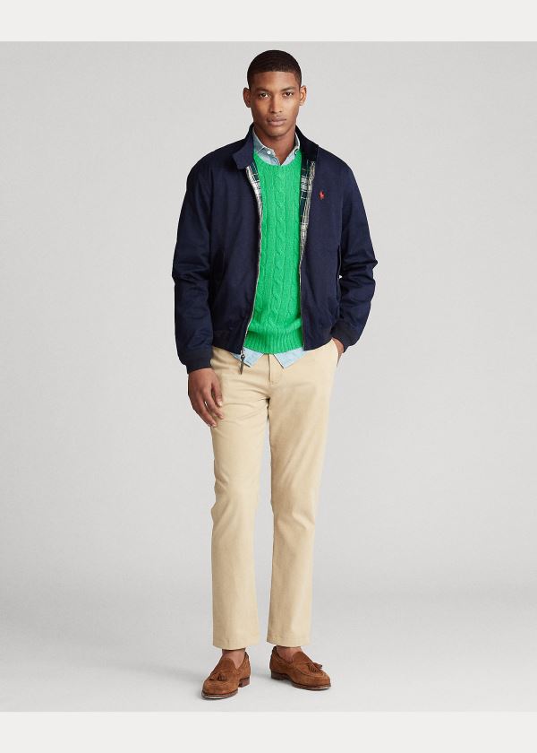 Ralph Lauren Bavlněné Twill Jacket Tmavě Blankyt | 6JAs1luH