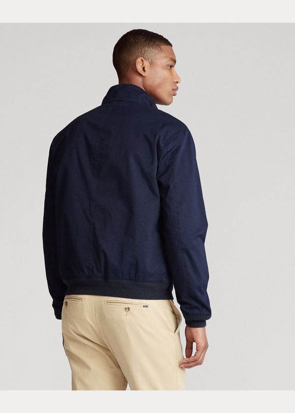 Ralph Lauren Bavlněné Twill Jacket Tmavě Blankyt | 6JAs1luH