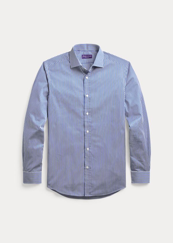 Ralph Lauren Bengal-Striped Twill Shirt Královská Modrá Blankyt | eF9tgLNp