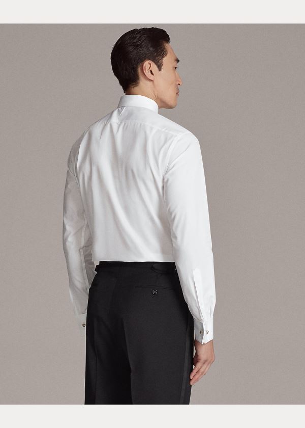 Ralph Lauren Bond Pleated Tuxedo Shirt Bílé | VRpIMPZ4