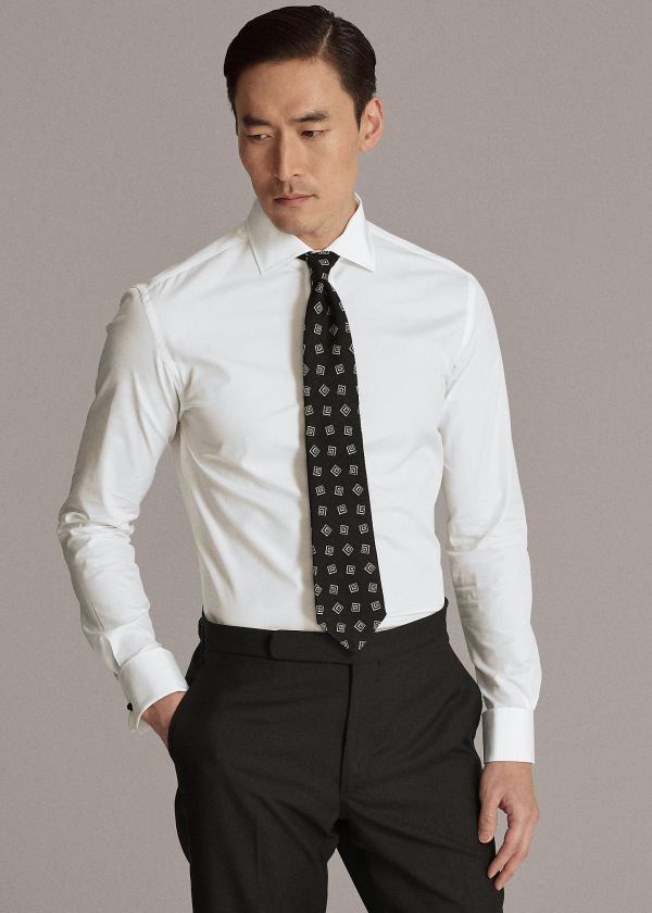 Ralph Lauren Bond Tailored Šaty Shirt Bílé | oQxB1bL0