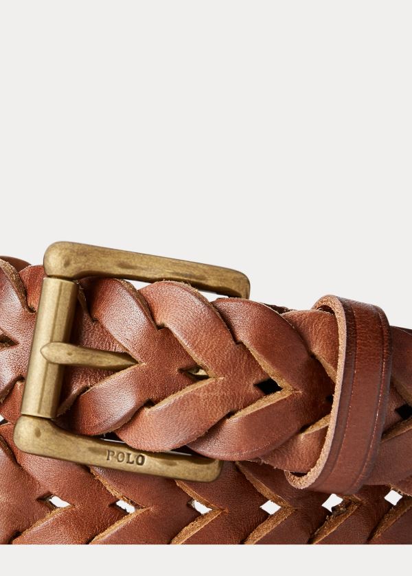 Ralph Lauren Braided Vachetta Læder Belt Hnědé | bENXy1fJ