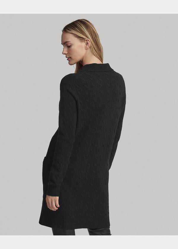 Ralph Lauren Cable-Knit Cashmere Cardigan Černé | YufWoNMl