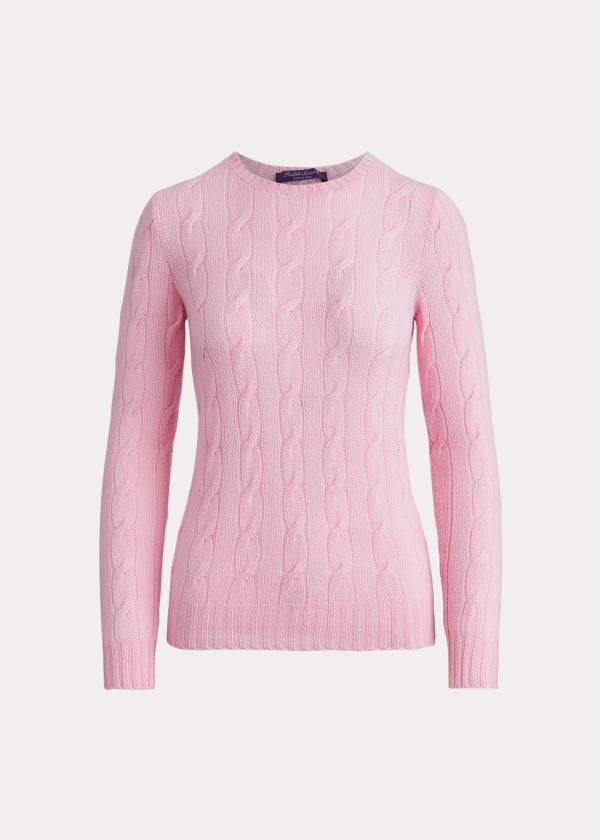 Ralph Lauren Cable-Knit Cashmere Svetrové Růžové | xngSMigm