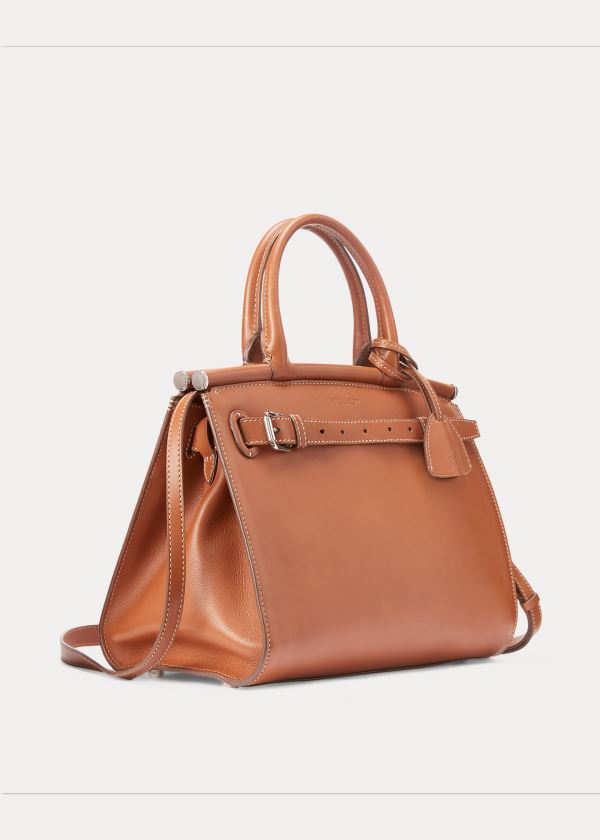 Ralph Lauren Calfskin Medium RL50 Handbag Zlaté | LpIHccoc