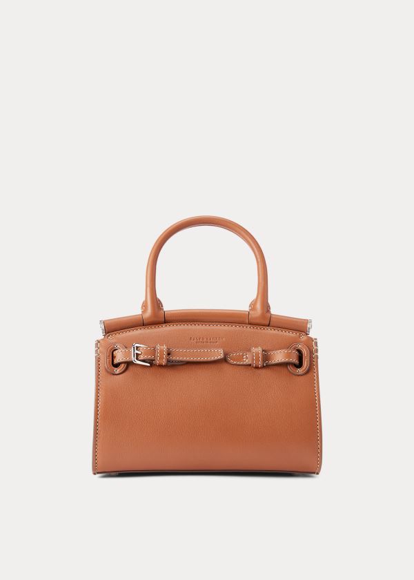 Ralph Lauren Calfskin Mini RL50 Handbag Zlaté | 0UtxHm7k