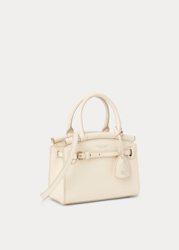 Ralph Lauren Calfskin Mini RL50 Handbag Krém | LO9vZ8Lo