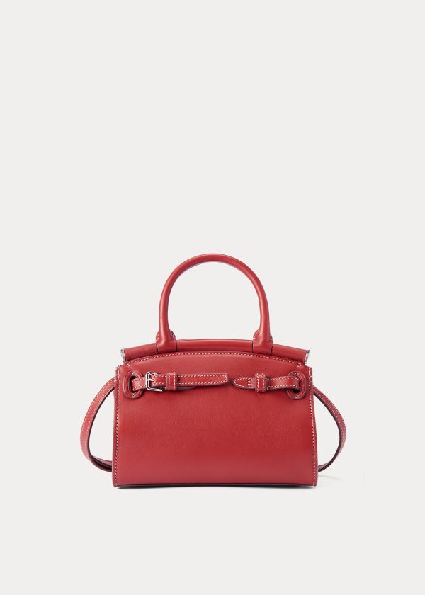 Ralph Lauren Calfskin Mini RL50 Handbag Tmavě Červené | PMEGLc36