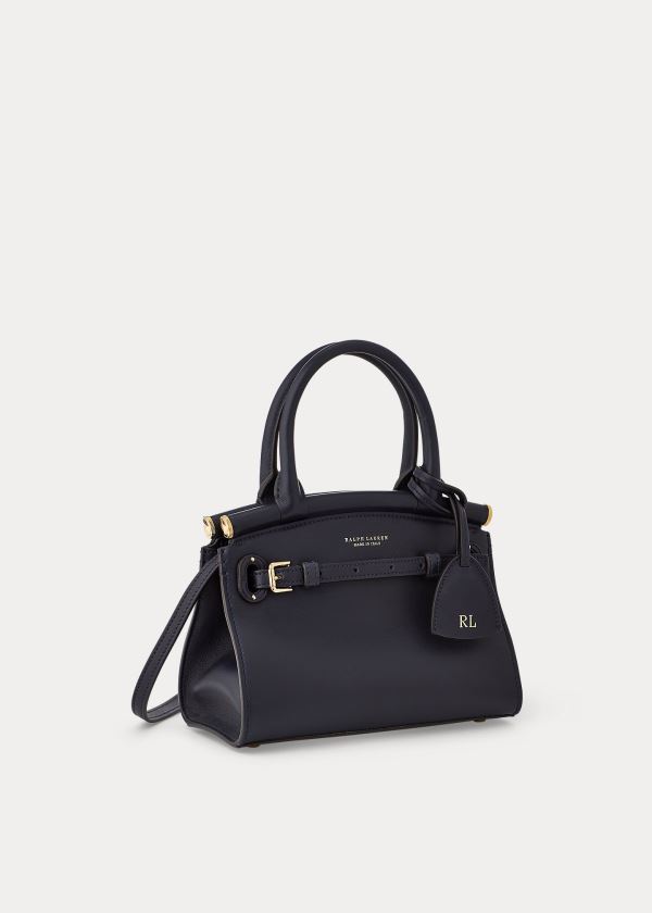 Ralph Lauren Calfskin Mini RL50 Handbag Tmavě Blankyt | zk4q2UWB