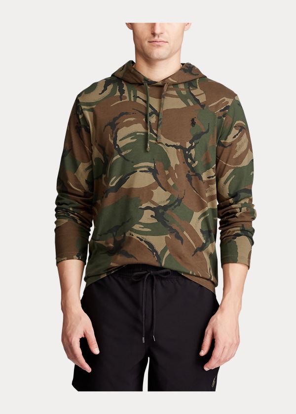 Ralph Lauren Camo Bavlněné S Kapucí T-Shirt Maskáčové | Ab6umDcM