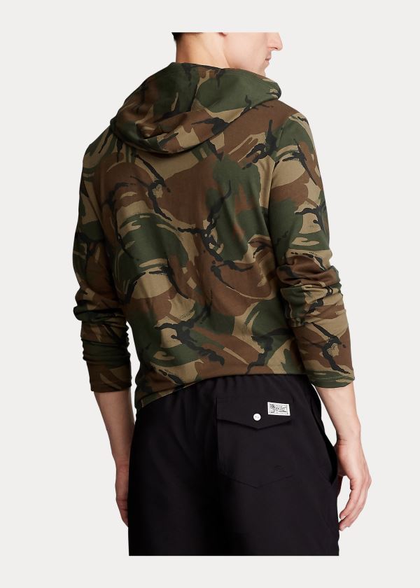 Ralph Lauren Camo Bavlněné S Kapucí T-Shirt Maskáčové | Ab6umDcM