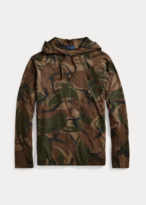 Ralph Lauren Camo Bavlněné S Kapucí T-Shirt Maskáčové | Ab6umDcM