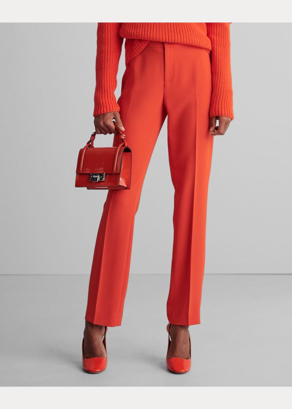 Ralph Lauren Carlina Crepe Cady Pant Oranžové | uQithlqX