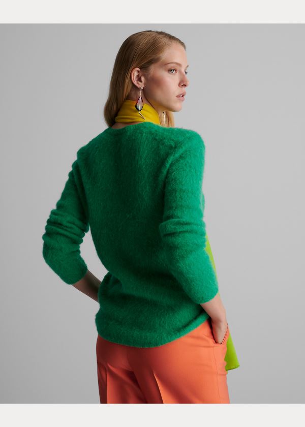 Ralph Lauren Cashmere-Blend Knit Svetrové Zelene | APAYpUHy