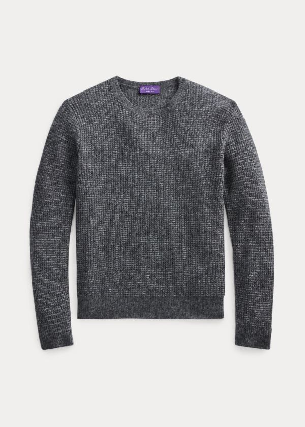 Ralph Lauren Cashmere-Silk Crewneck Svetrové Šedé | qeKiR28R