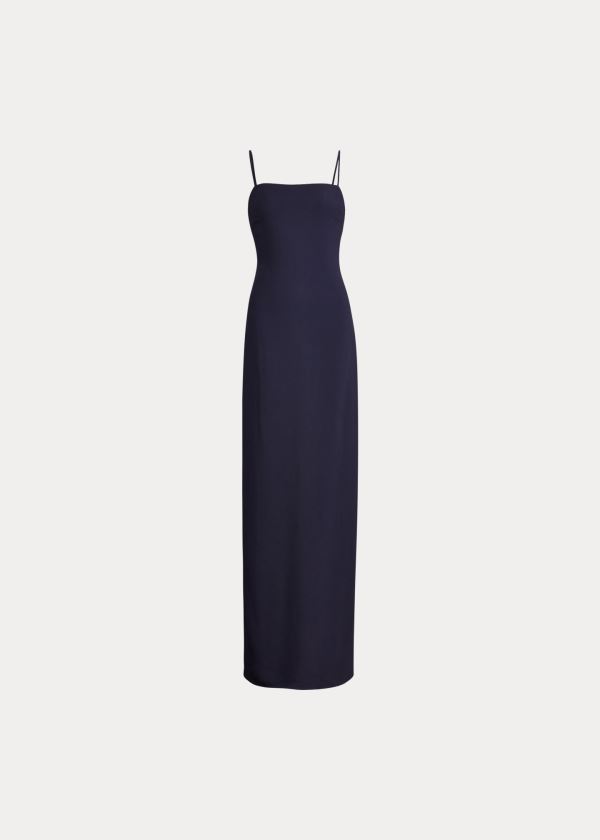 Ralph Lauren Cayson Stretch Cady Gown Tmavě Tmavě Blankyt | ZGdMWRiV