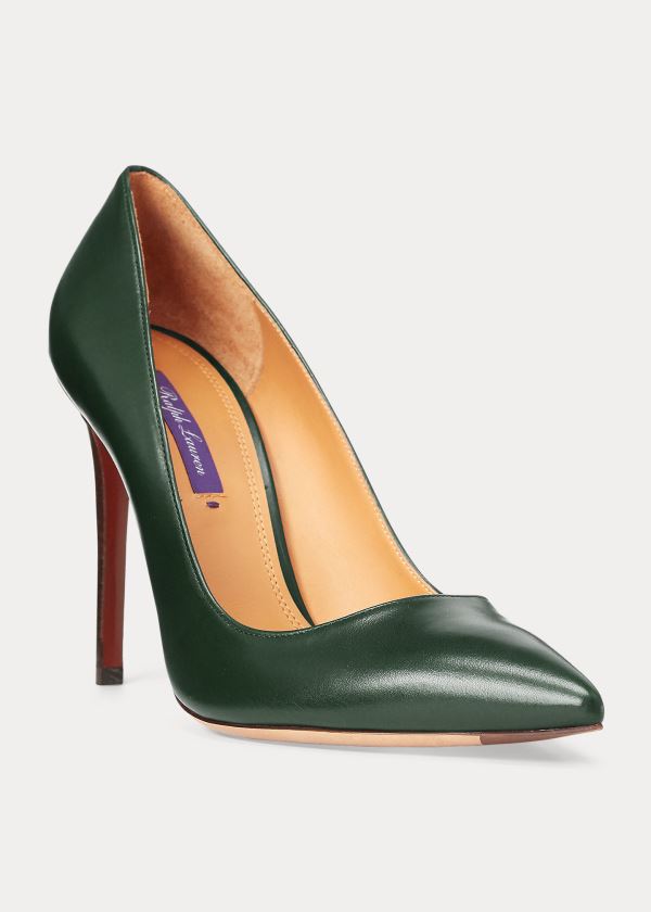 Ralph Lauren Celia Calfskin Pump Zelene | asiBdXY8