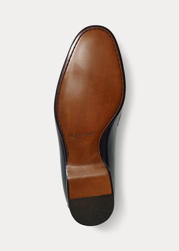 Ralph Lauren Chalmers Calfskin Penny Loafer Černé | uaZXP756