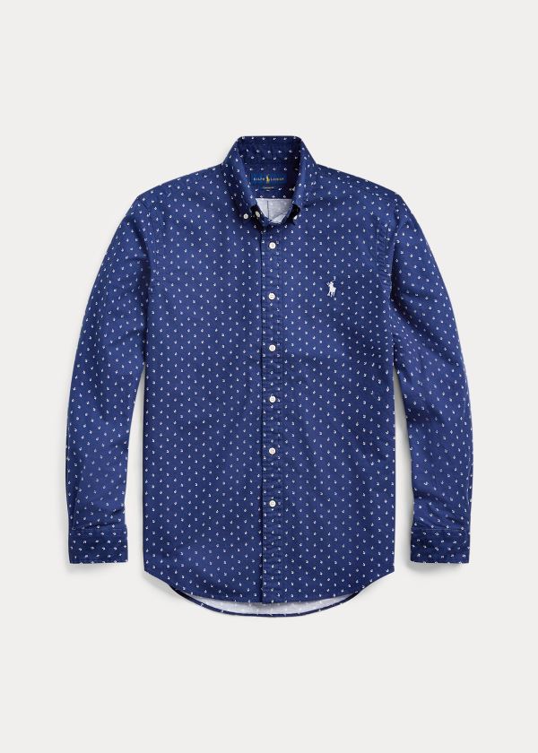 Ralph Lauren Classic Fit Anchor-Print Shirt Tmavě Blankyt Viacfarebný | MKT0L4kI