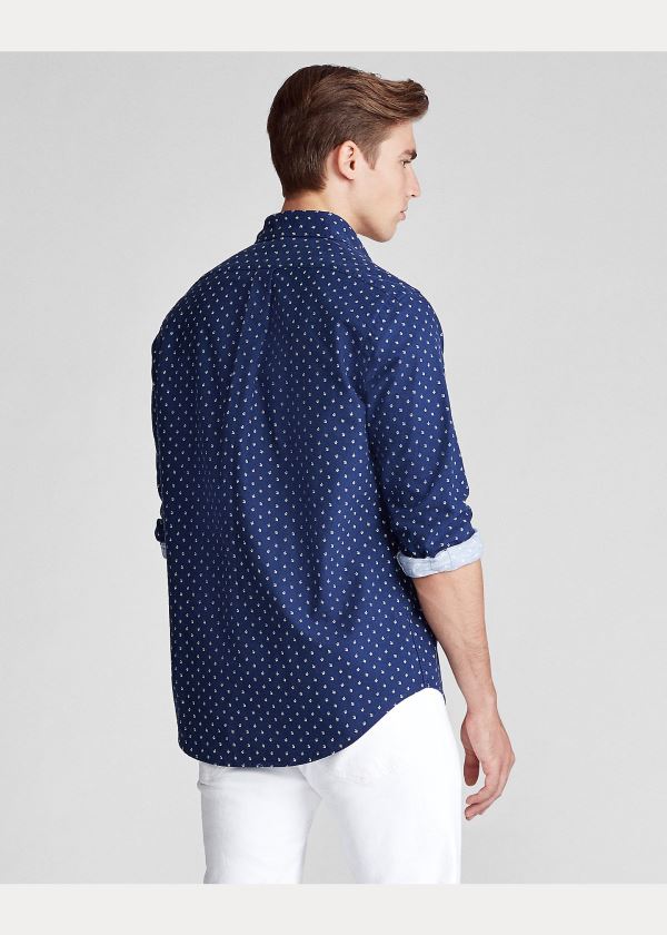 Ralph Lauren Classic Fit Anchor-Print Shirt Tmavě Blankyt Viacfarebný | MKT0L4kI