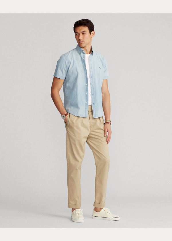 Ralph Lauren Classic Fit Chambray Shirt Blankyt Bílé | 6bHSo0gj