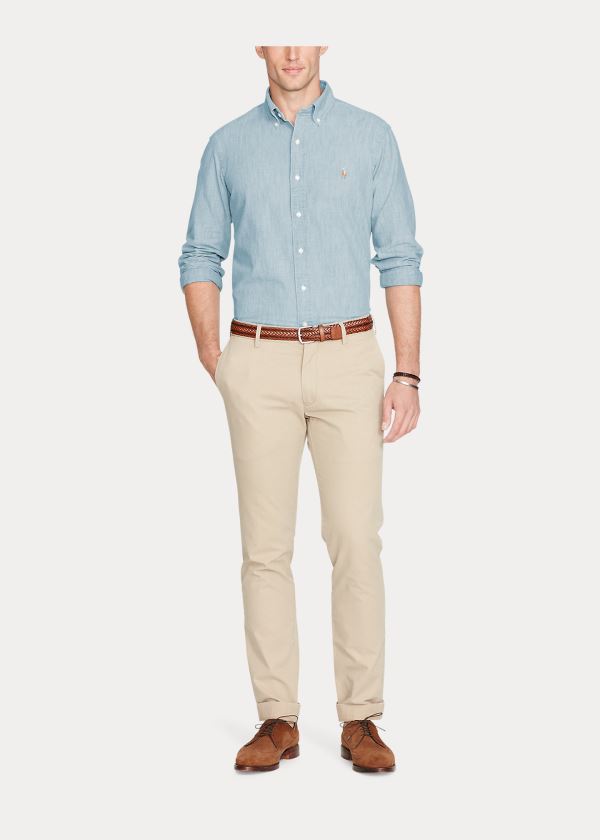 Ralph Lauren Classic Fit Chambray Shirt Světle Blankyt | FcxCWbKS