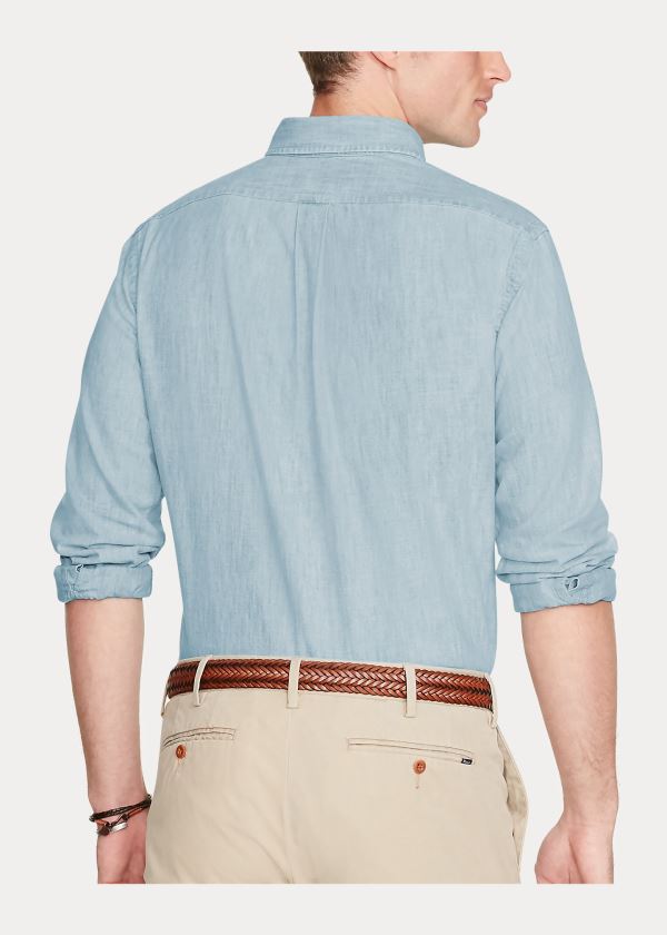 Ralph Lauren Classic Fit Chambray Shirt Světle Blankyt | FcxCWbKS