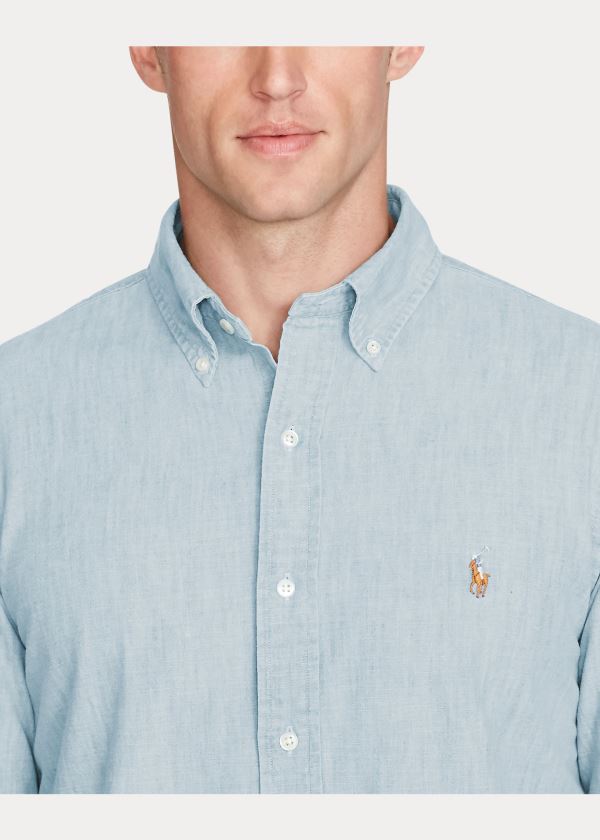 Ralph Lauren Classic Fit Chambray Shirt Světle Blankyt | FcxCWbKS