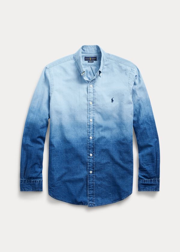 Ralph Lauren Classic Fit Dip-Dyed Shirt Blankyt | GjsNwUB0