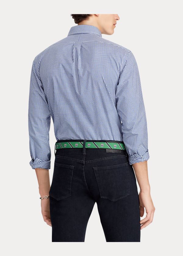 Ralph Lauren Classic Fit Gingham Shirt Královská Modrá Blankyt Bílé | 4ihRxVxp