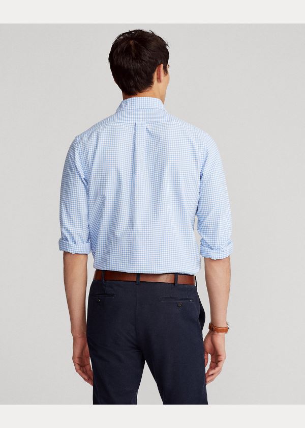 Ralph Lauren Classic Fit Gingham Shirt Světle Blankyt Bílé | VCjVsaOu