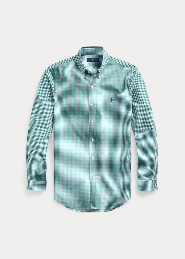 Ralph Lauren Classic Fit Gingham Shirt Zelene Bílé | qd1G3Cwf