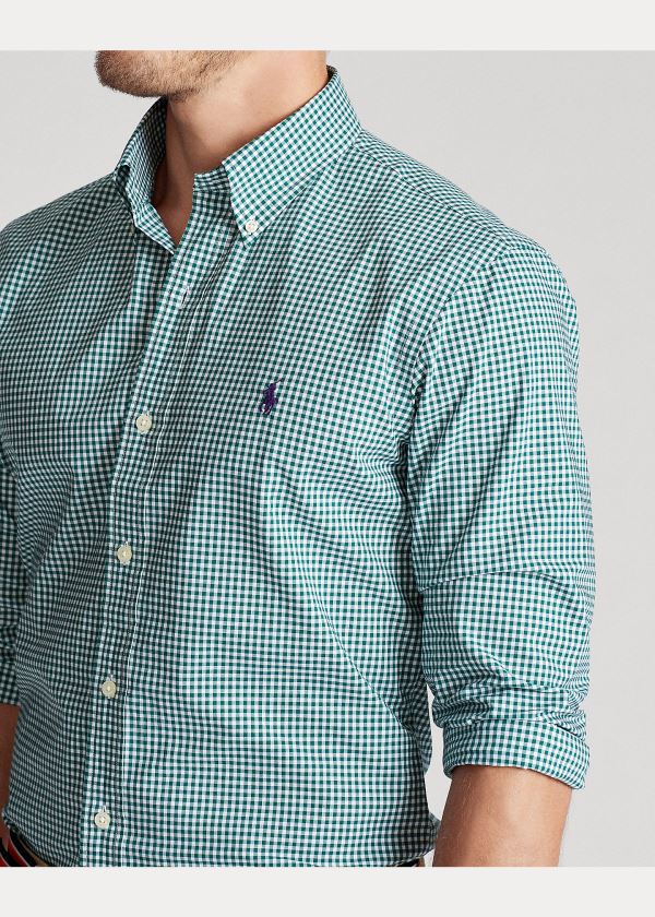 Ralph Lauren Classic Fit Gingham Shirt Zelene Bílé | qd1G3Cwf