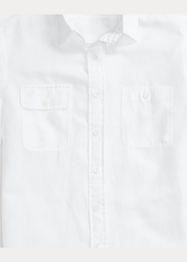 Ralph Lauren Classic Fit Herringbone Shirt Bílé | SBo6OmxC