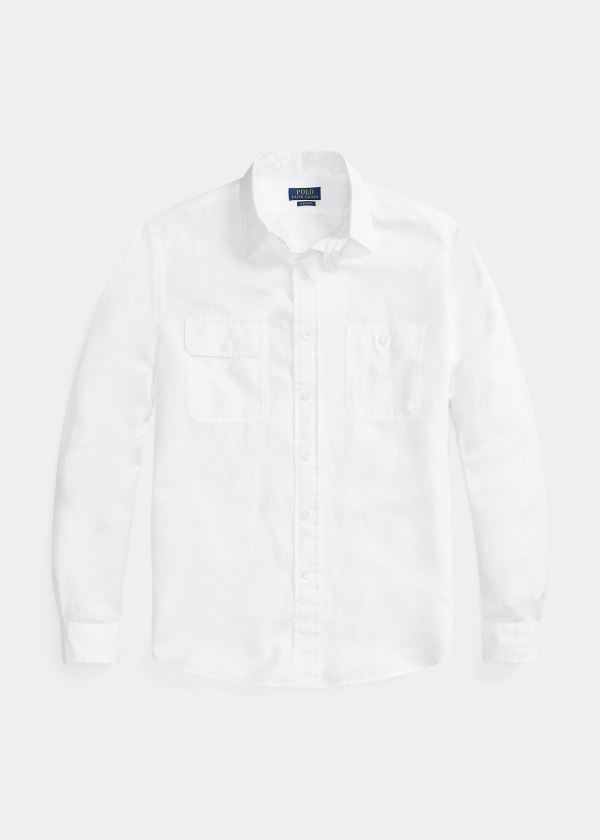 Ralph Lauren Classic Fit Herringbone Shirt Bílé | SBo6OmxC