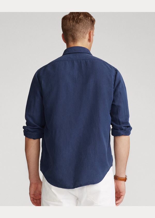 Ralph Lauren Classic Fit Herringbone Shirt Tmavě Blankyt | i1IkQ0hA