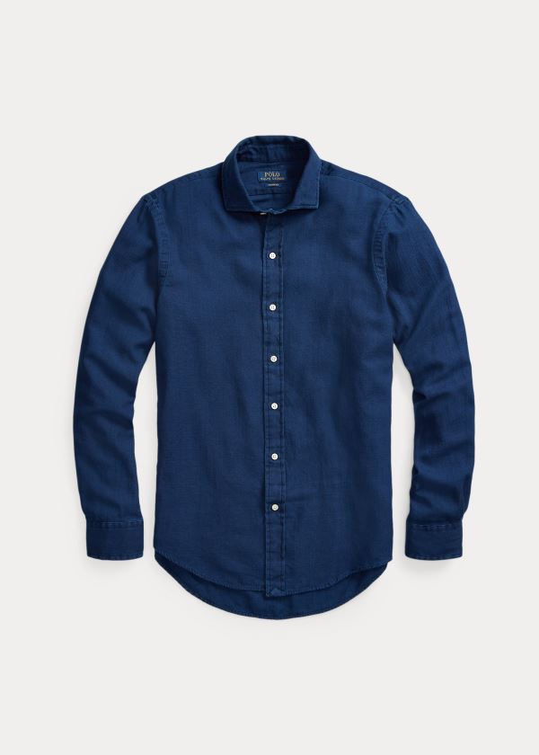 Ralph Lauren Classic Fit Indigo Dobby Shirt Tmavě Indigo | d8oiopNV