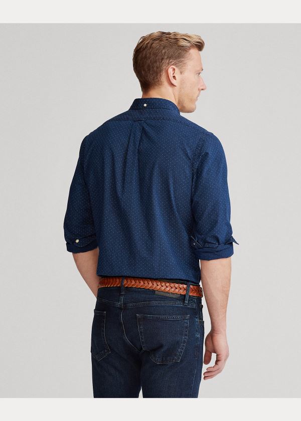 Ralph Lauren Classic Fit Indigo Dot Shirt Indigo | idIcSZca