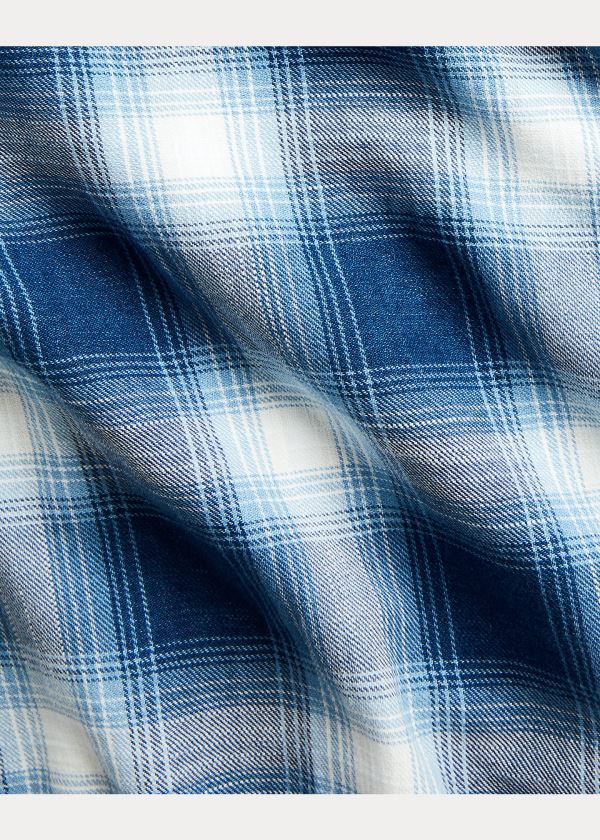 Ralph Lauren Classic Fit Indigo Plaid Shirt Světle Indigo | czSptjvx