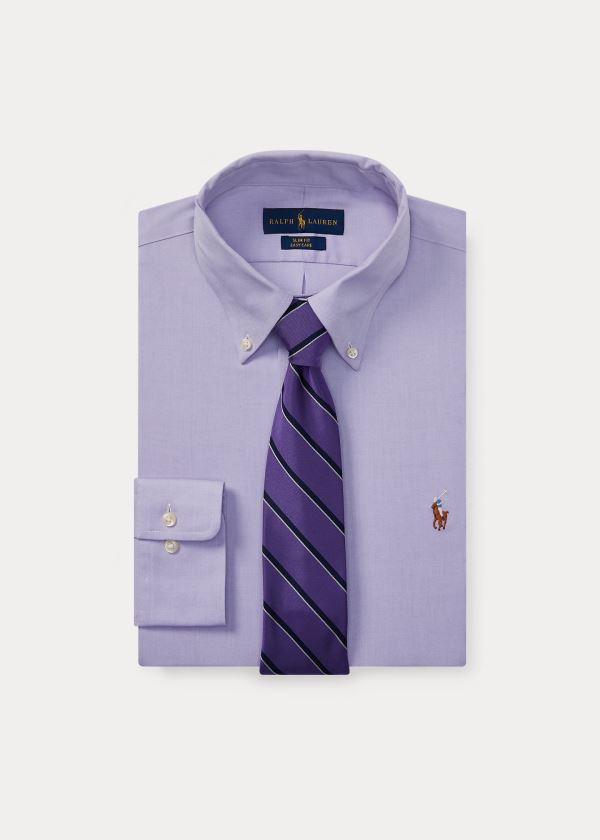 Ralph Lauren Classic Fit Oxford Shirt Světle Fialové Bílé | xTtfeUh3