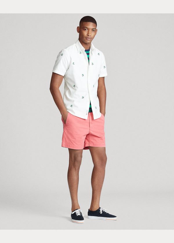 Ralph Lauren Classic Fit Palm Tree Shirt Bílé | OJR7AAmu