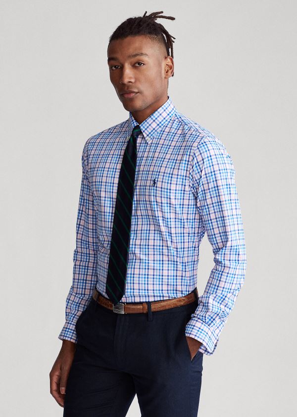 Ralph Lauren Classic Fit Performance Shirt Růžové Blankyt Viacfarebný | QBl3ExQ6