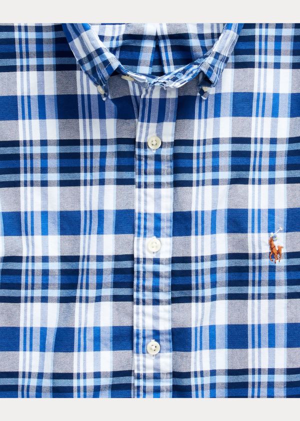 Ralph Lauren Classic Fit Plaid Oxford Shirt Blankyt Bílé Viacfarebný | 5GtjMdfb